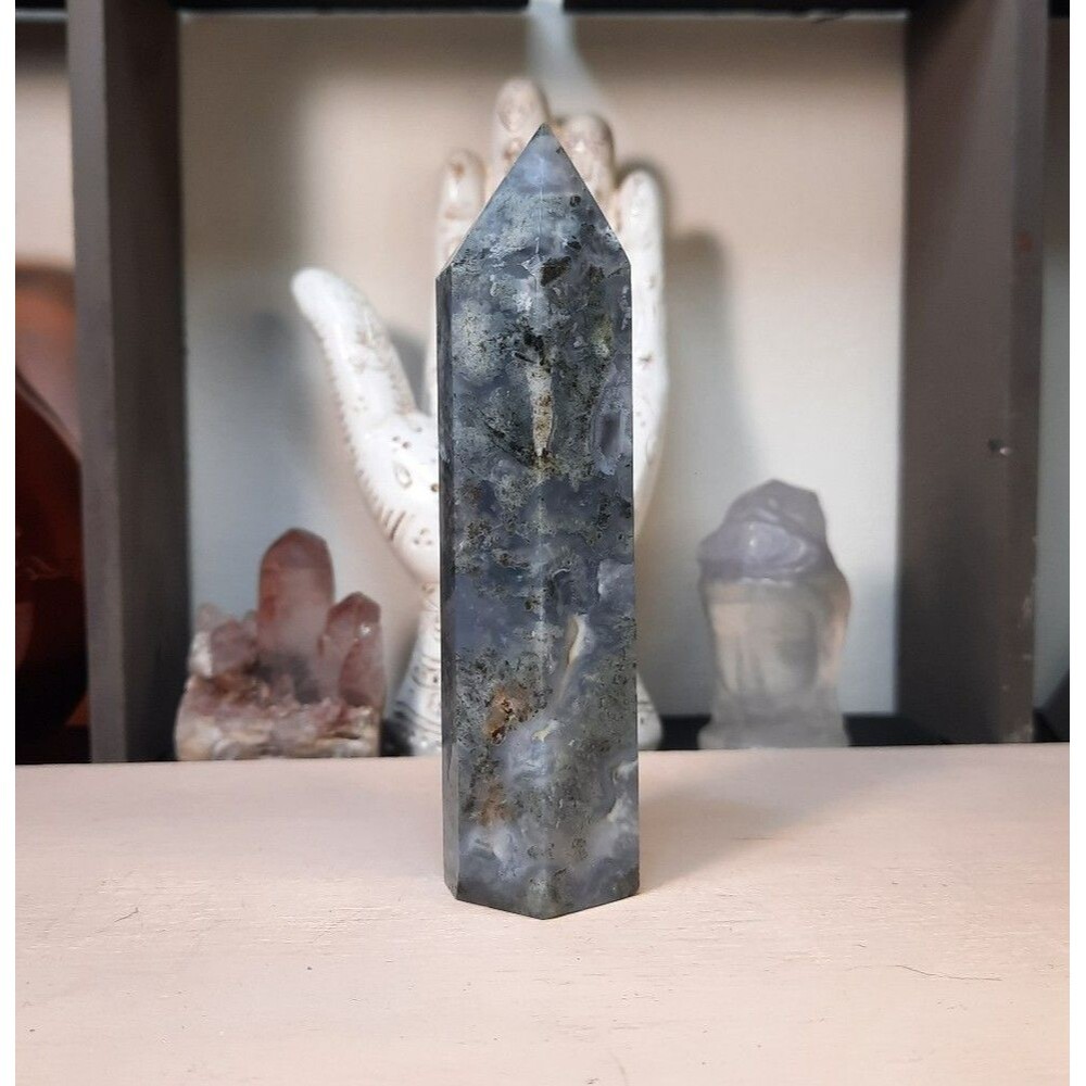 Blue Moss Agate Crystal